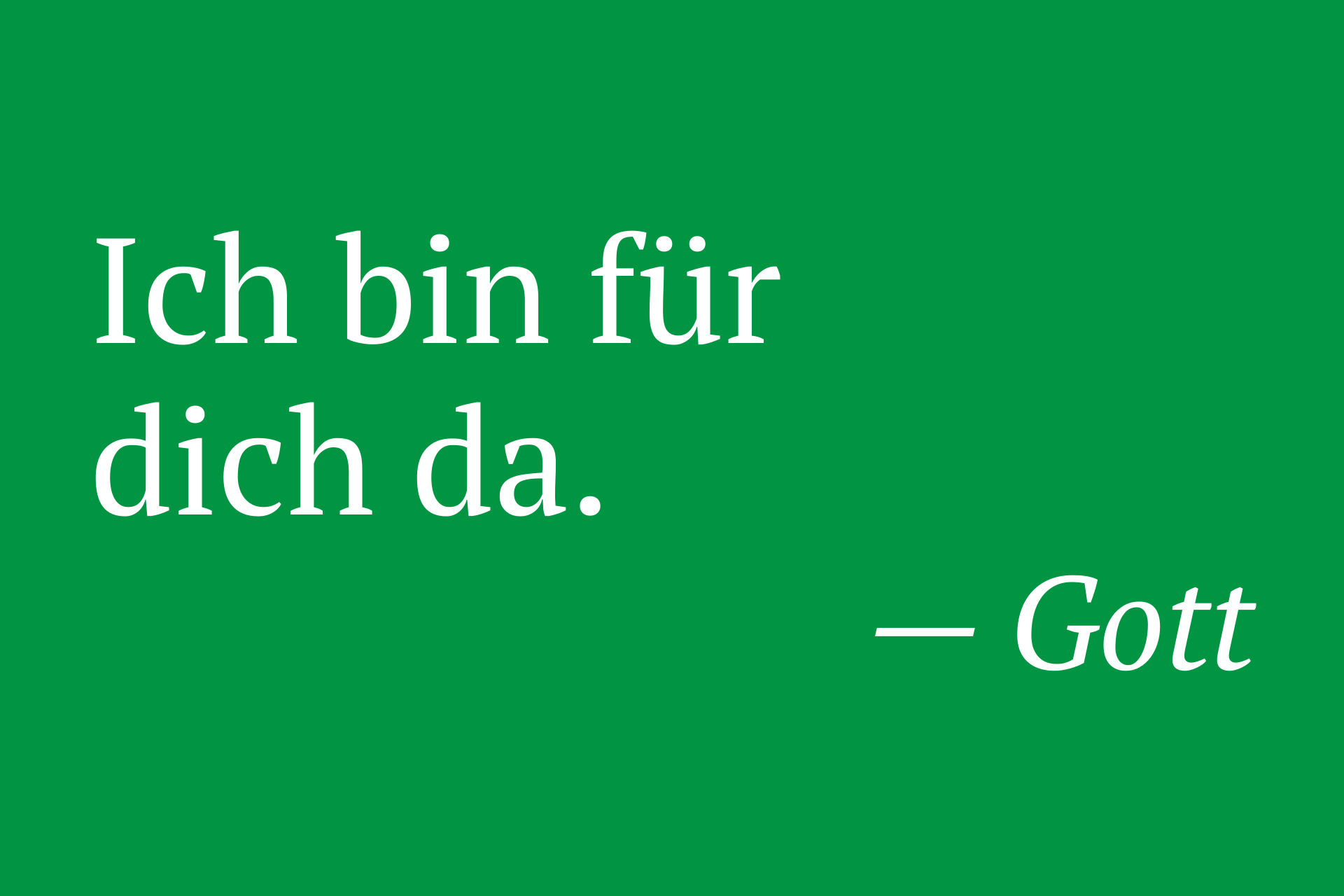 Gott spricht in Bremen #2 Ich bin für dich da