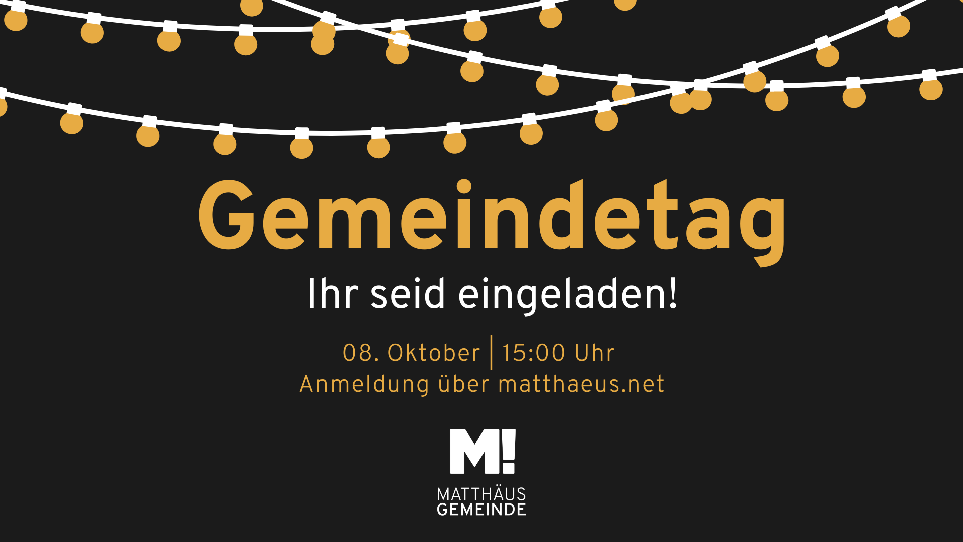 Gemeindetag 2022 am 8. Oktober um 15 Uhr