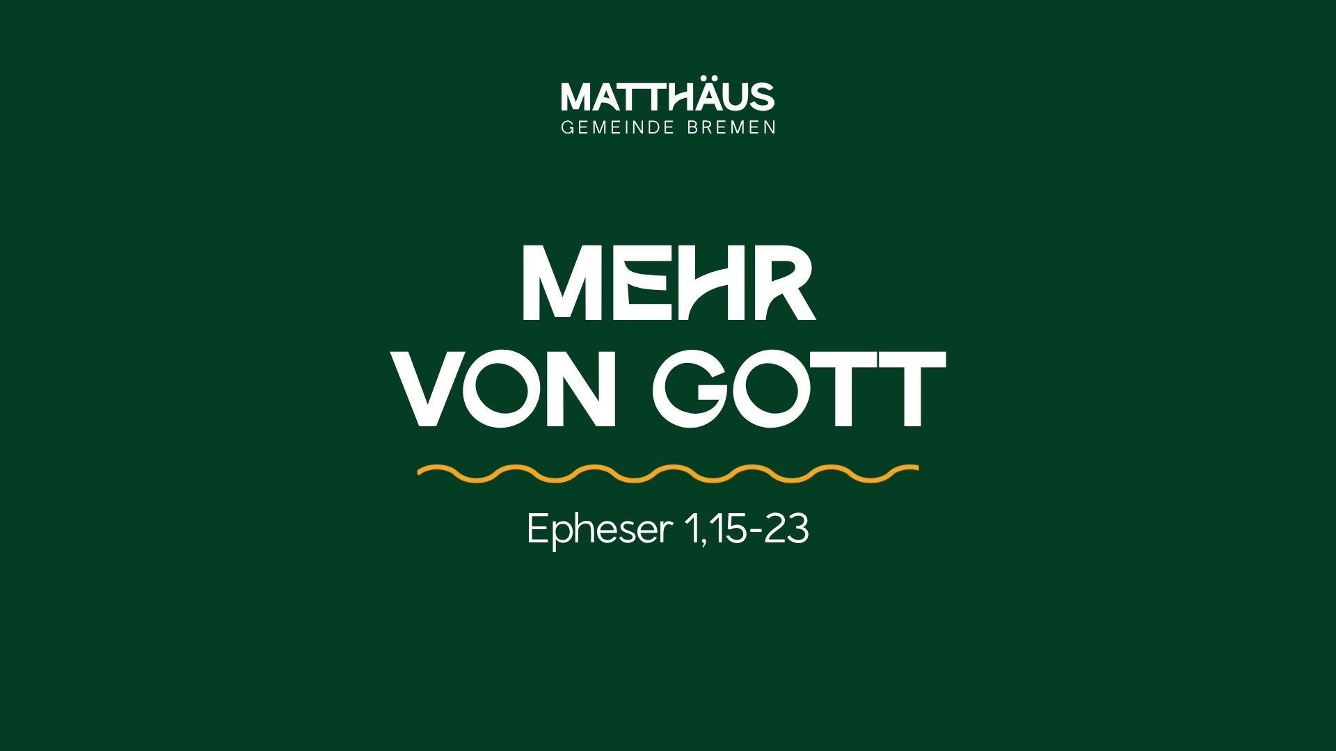 Mehr von Gott